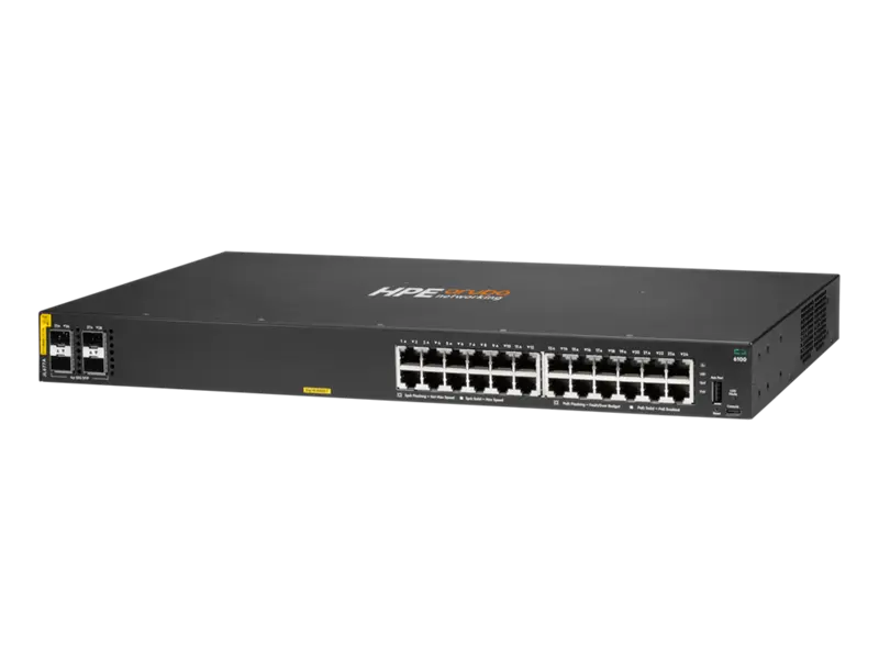 Aruba 6100 24G Class4 PoE 4SFP+ 370W Switch (JL677A)